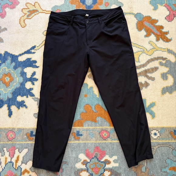 Lululemon ABC Pant Men’s 38 Black Classic Five Pocket Performance‎ Wrapstreme - Picture 1 of 9